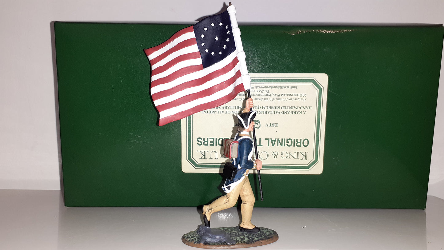 King and country Ar12 Awi 1st New York Revolution Flag 1776 boxed 1:30 1999 B11