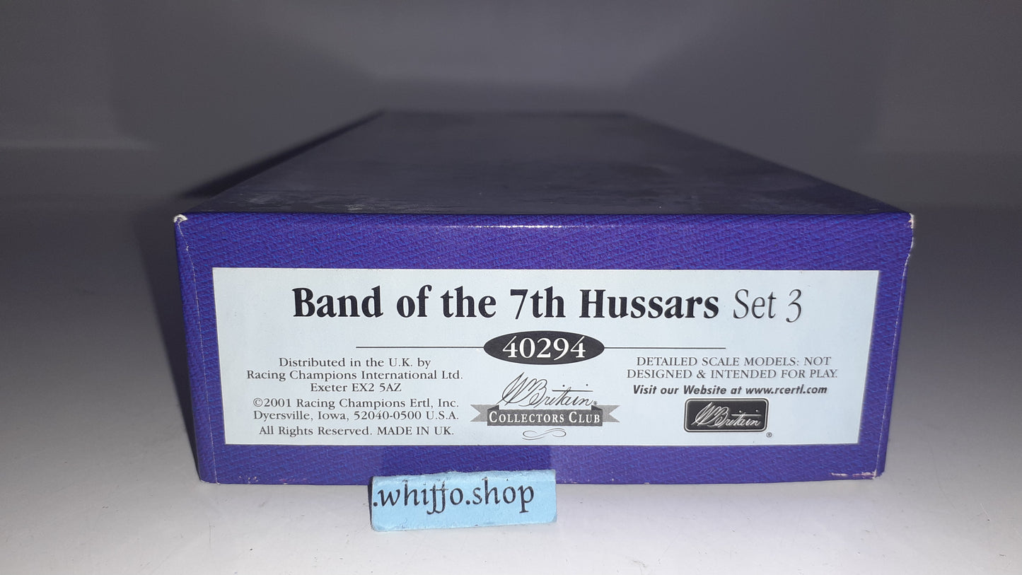 Britains 40294 Queen Elizabeth 7th Hussars Band 2001 1:32 metal boxed Set 3 S523