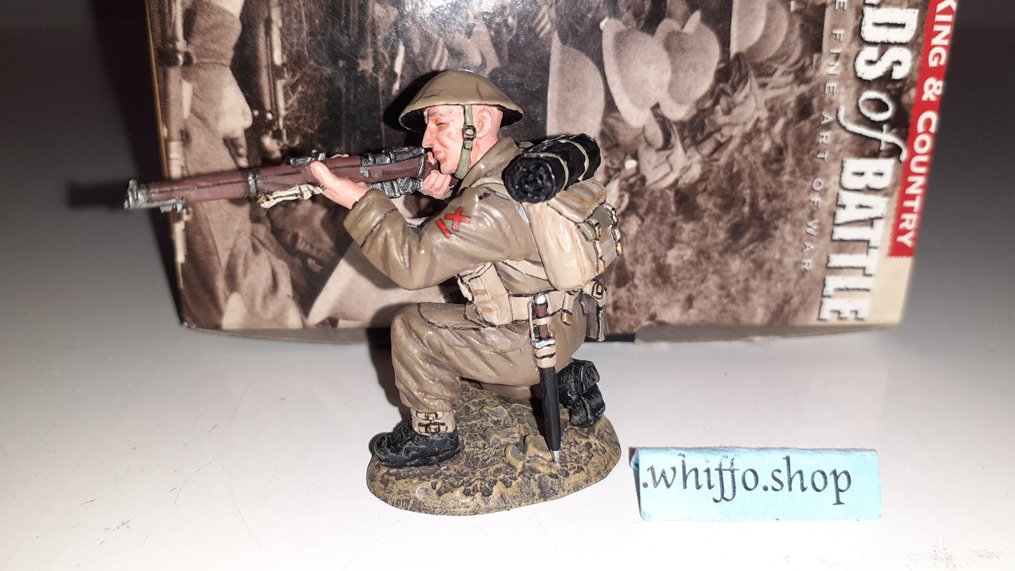 King and country Ww2 British Kneeling Firing Fob28 Fob028 boxed 1:30 Rb