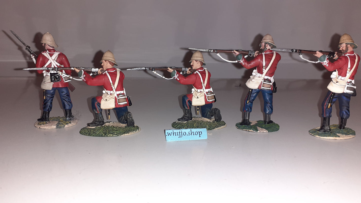 Britains British 24th Foot Zulu War 5 Figures Bulk Lot 1:32 W14