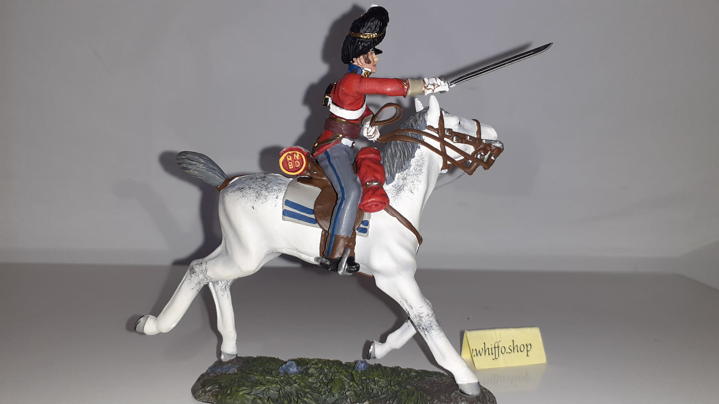 Britains 36065 Napoleonic Waterloo Scots Grey Officer Charging boxed S8