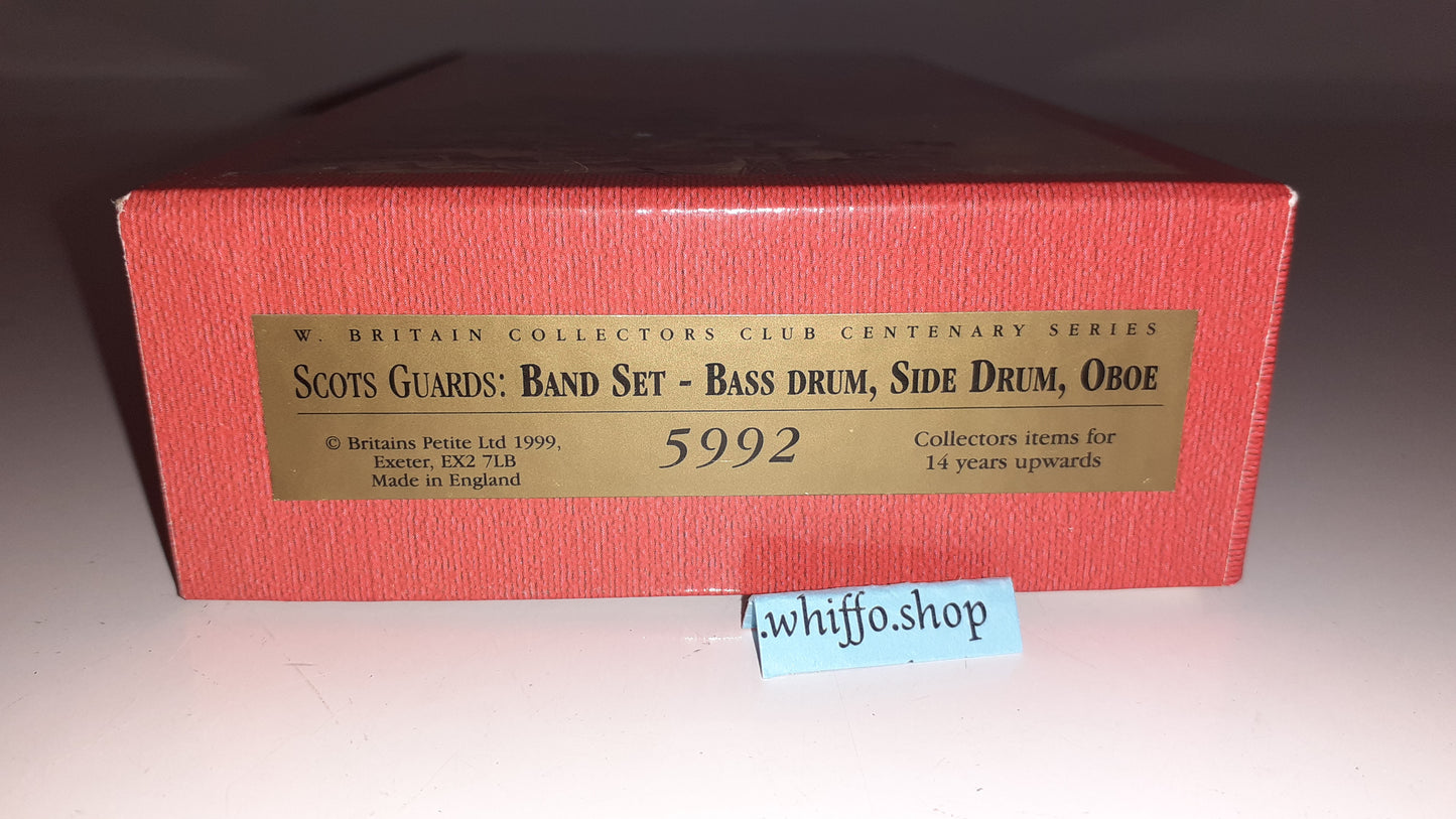 Britains 5992 Queen Victoria Scots Guards Drums band 1:32 metal boxed S8 for sale
