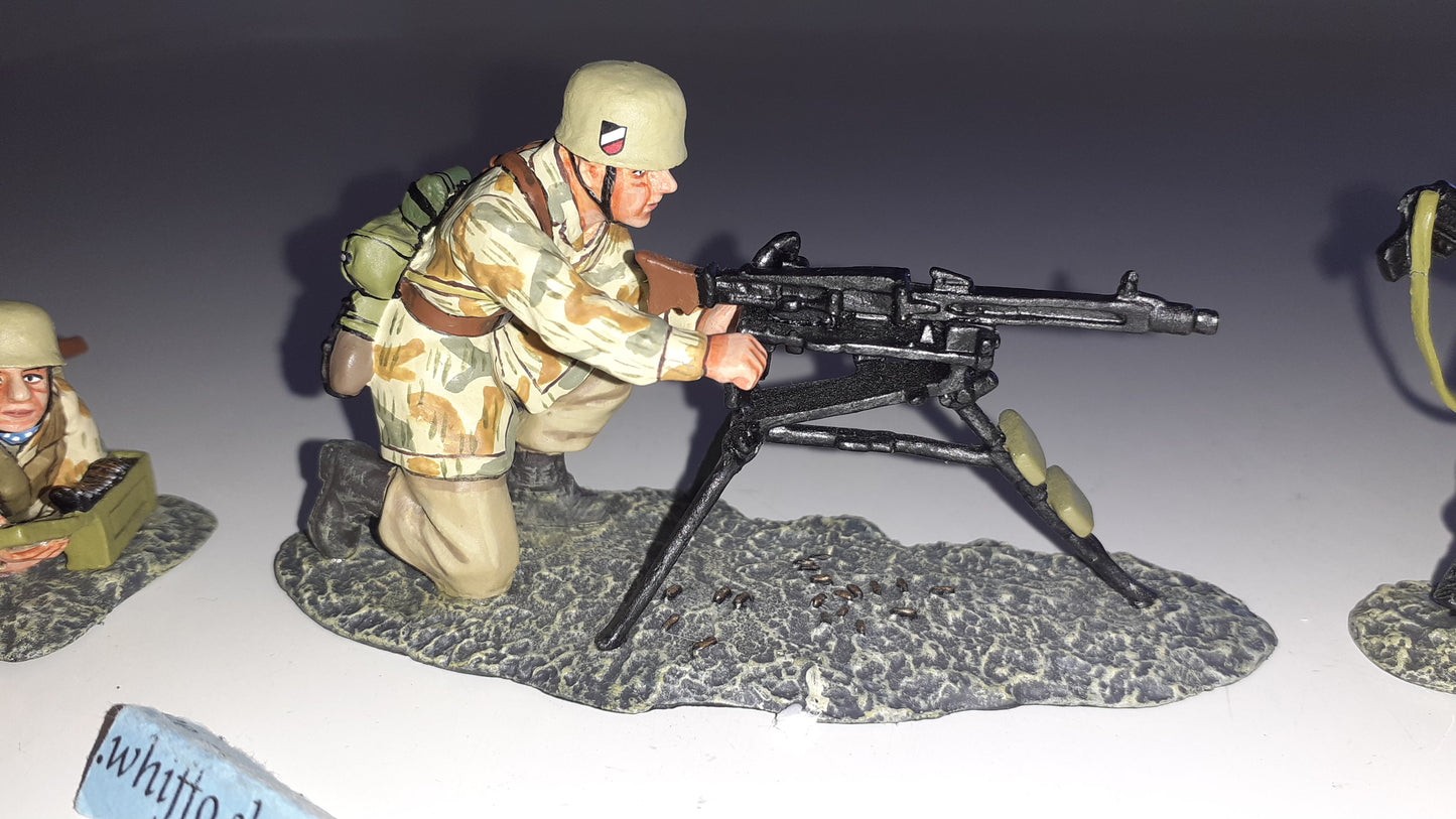 King and country 2002 ww2 German Afrika Korps Fallschirmjager Mg 1:30 Ak13 S154