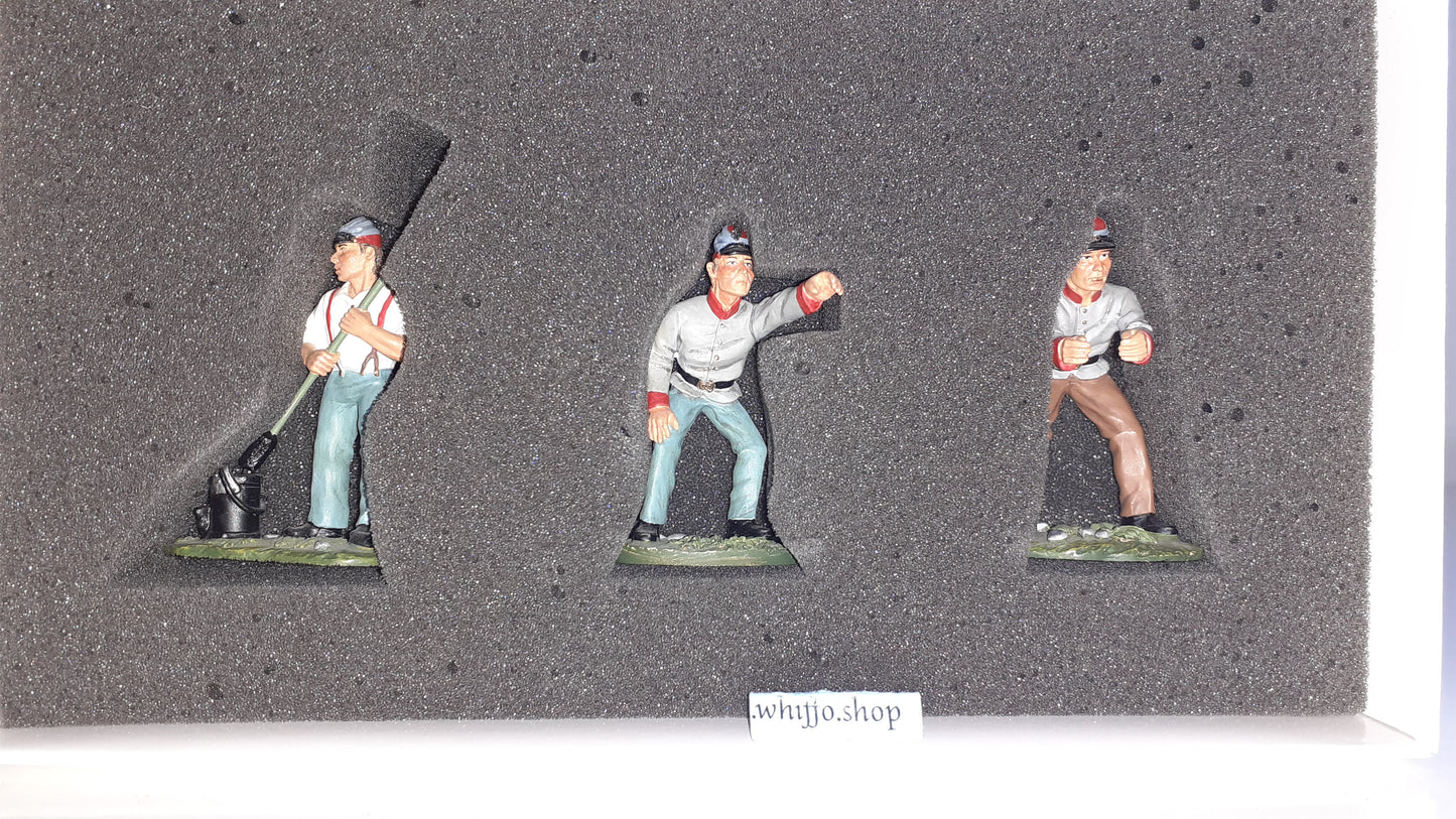 BRITAINS 17531 Acw Confederate Artillery Crew Boxed 2004 Metal 1:32 S614