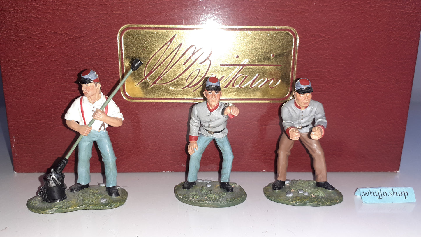 BRITAINS 17531 Acw Confederate Artillery Crew Boxed 2004 Metal 1:32 S614