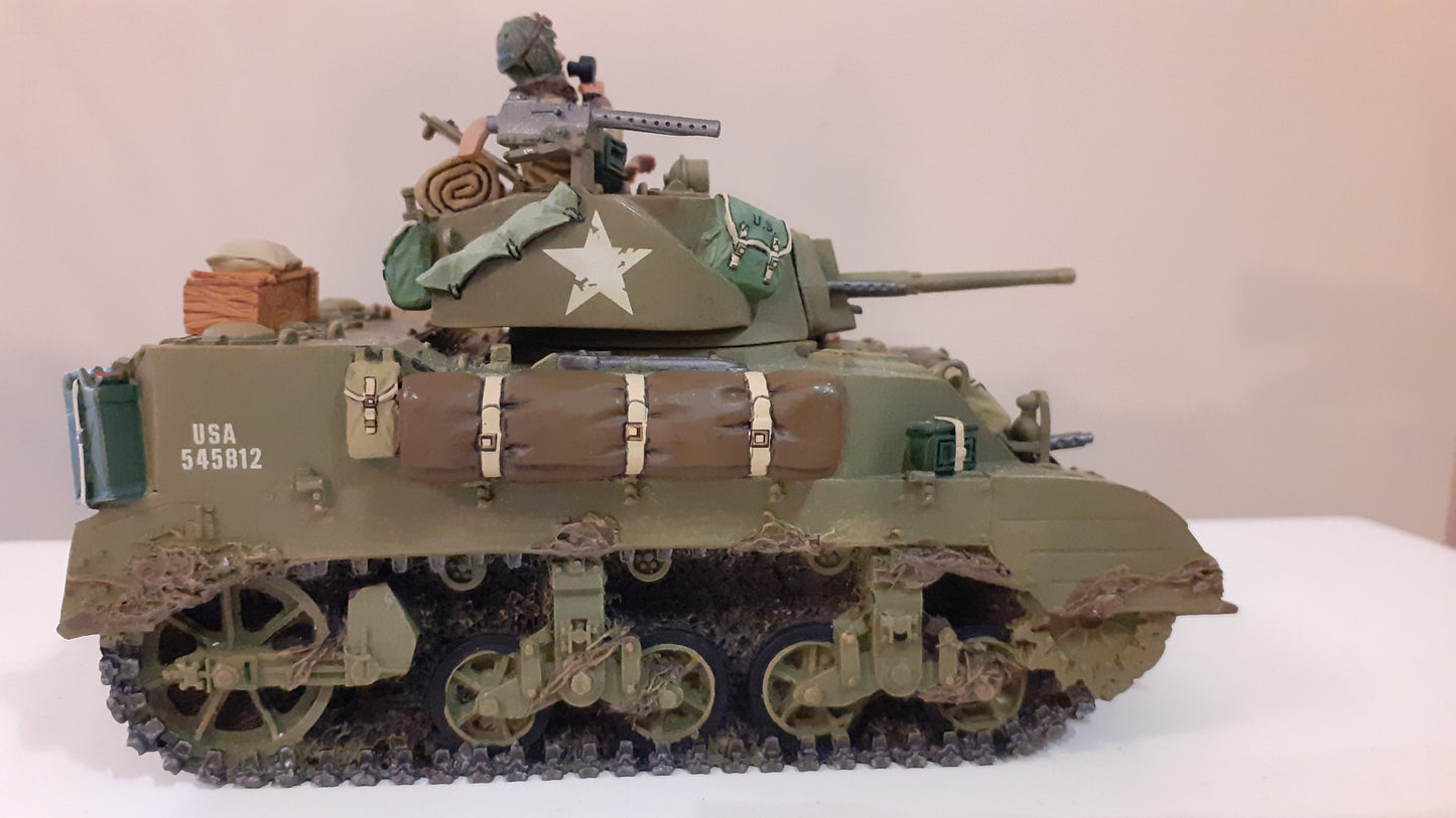 King and country Ww2 us army m5 light stuart tank 1:30 dd067 wdb