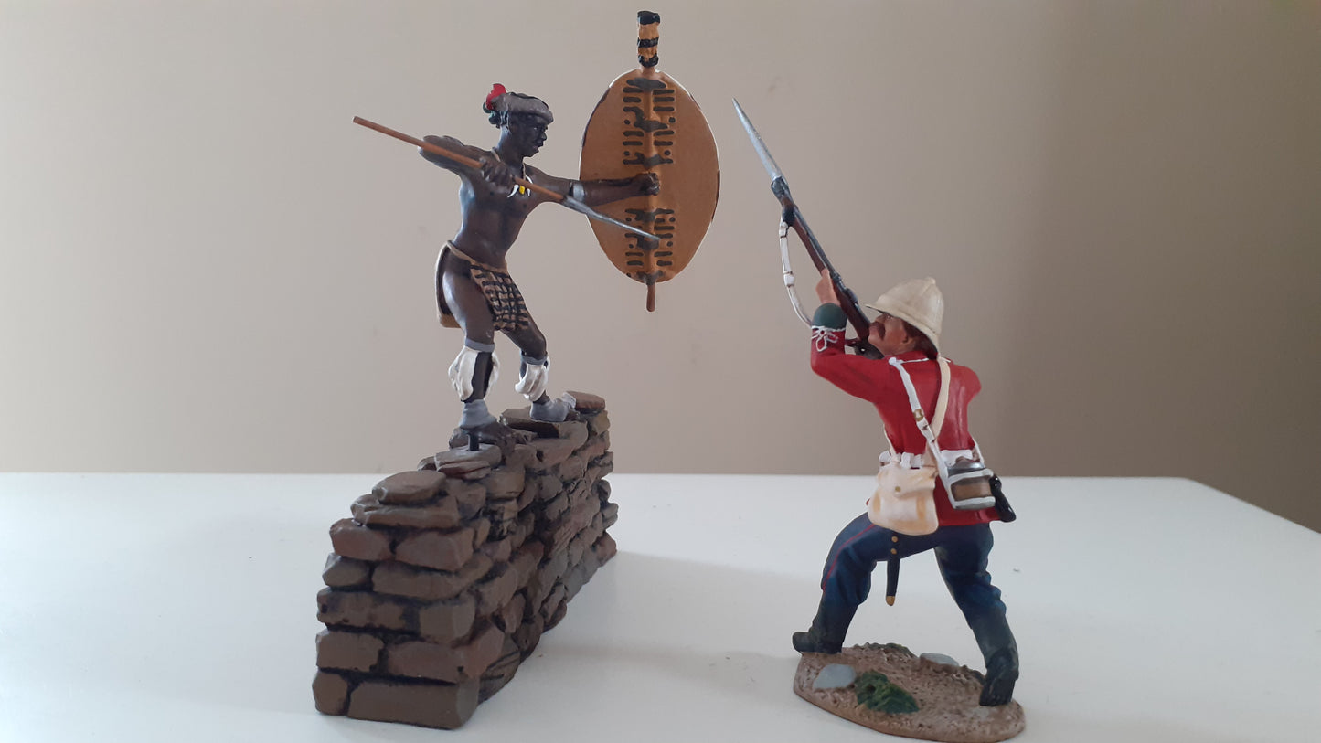 Britains 20102 Zulu wars 24th foot 1:32 metal fight for kraal limited boxed wdb