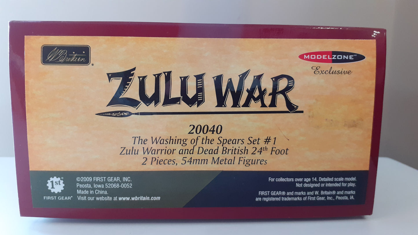 Britains 20040 Zulu wars 24th foot 1:32 metal washing spears limited boxed wdb