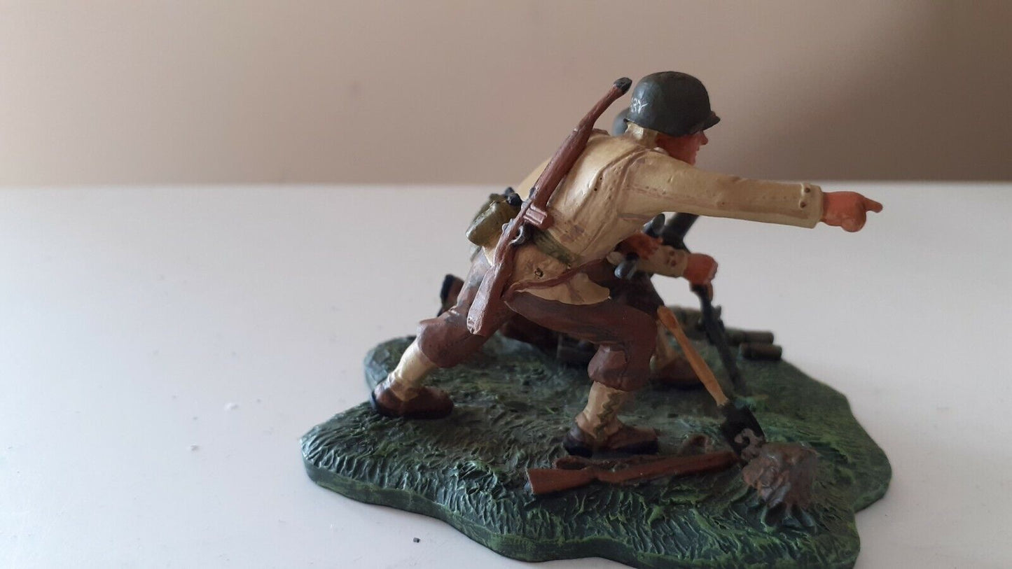 Britains 17455 ww2 d-day us 101st big red one mortar paras 1:32