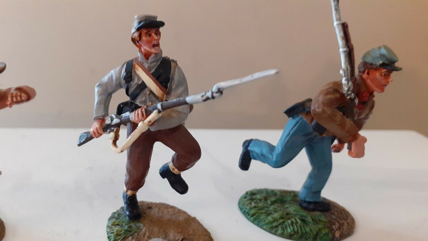 conte 57101 confederate charging acw metal boxed infantry 1:32