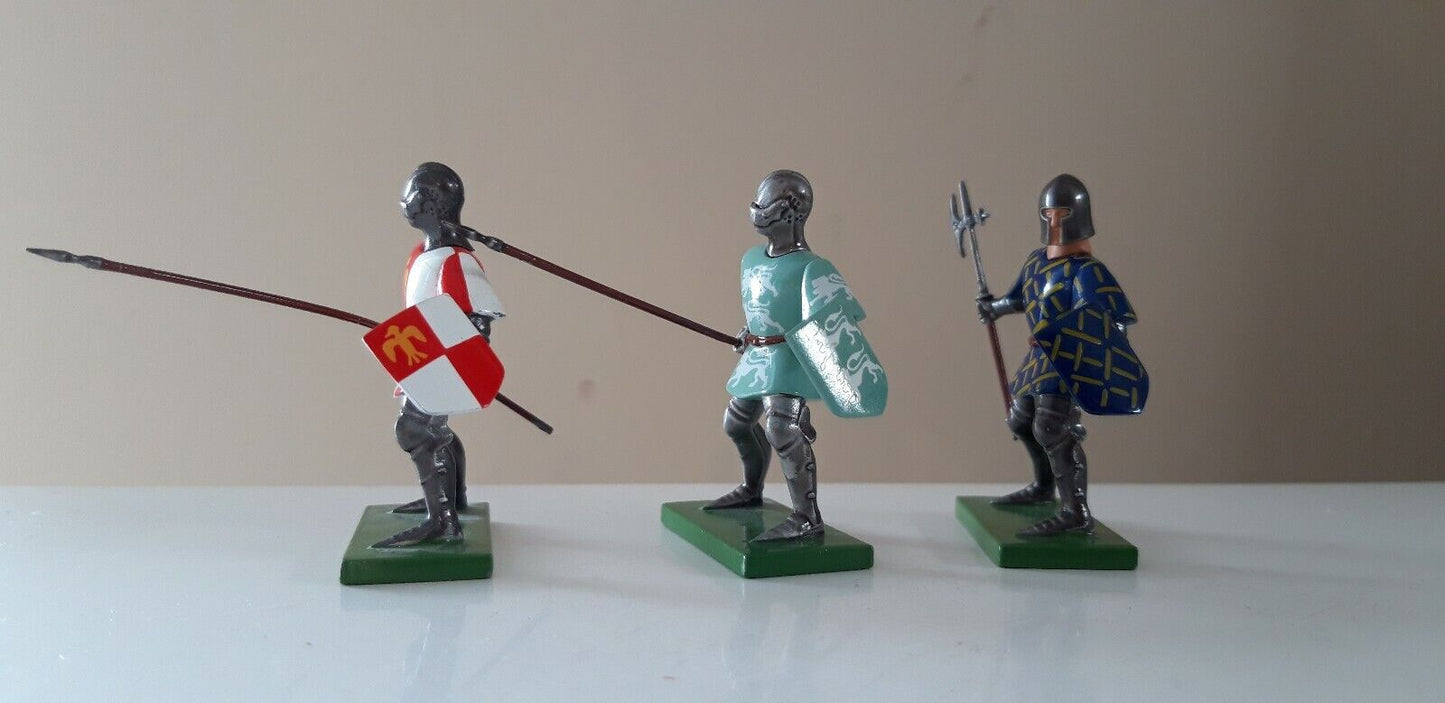Britains knights agincourt tournament metal men at arms archers
