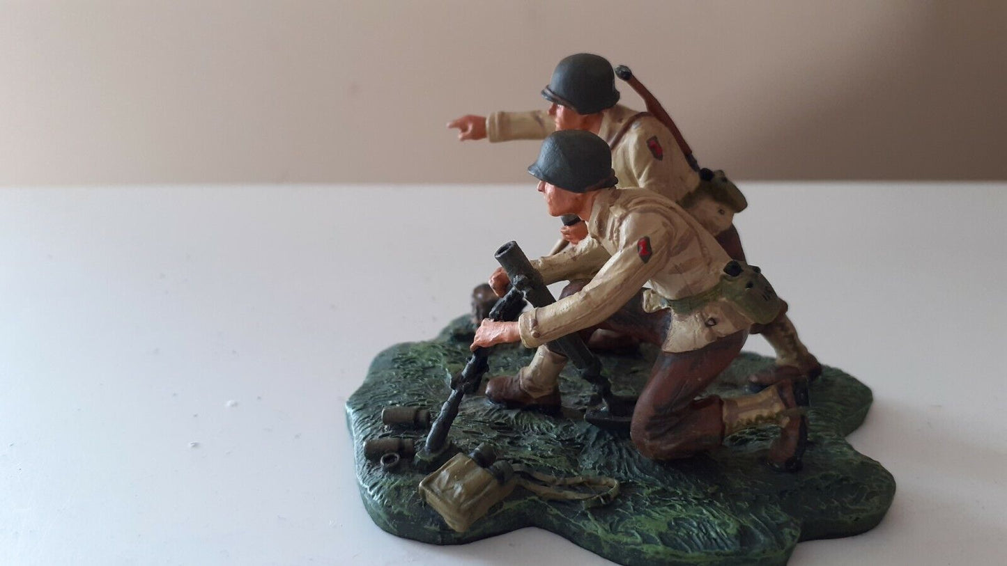 Britains 17455 ww2 d-day us 101st big red one mortar paras 1:32