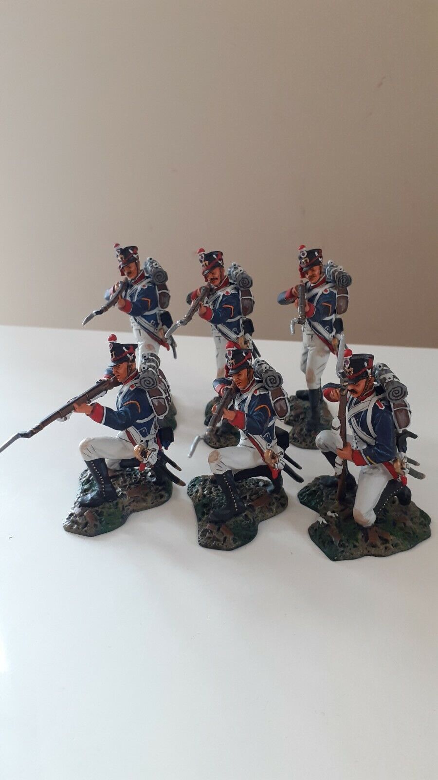 Patriot models Waterloo Napoleonic French young guard 6 figs no box 1:30 set 2