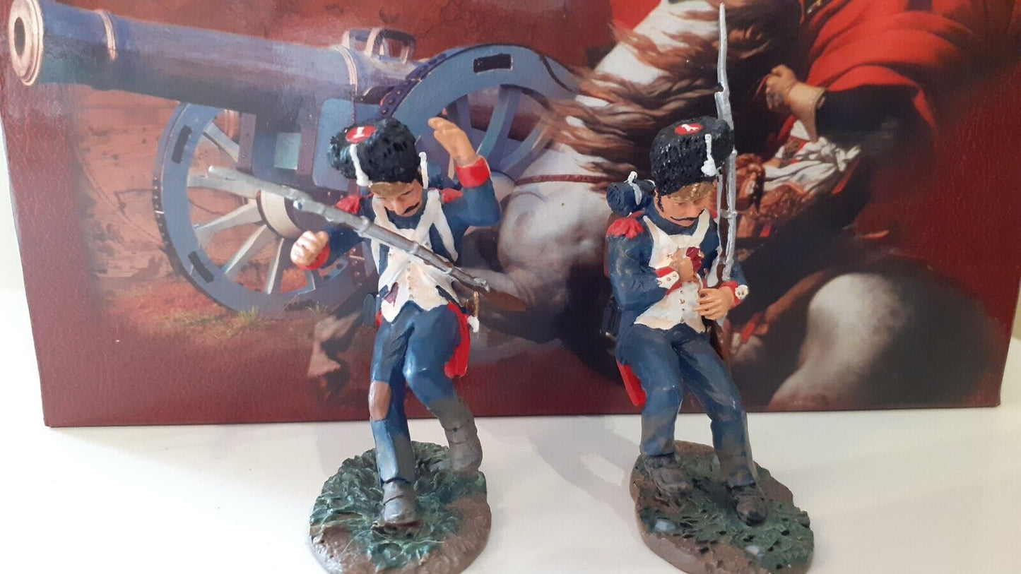 Britains 17298 napoleonic Waterloo hougoumont french guards wounded metal boxd B