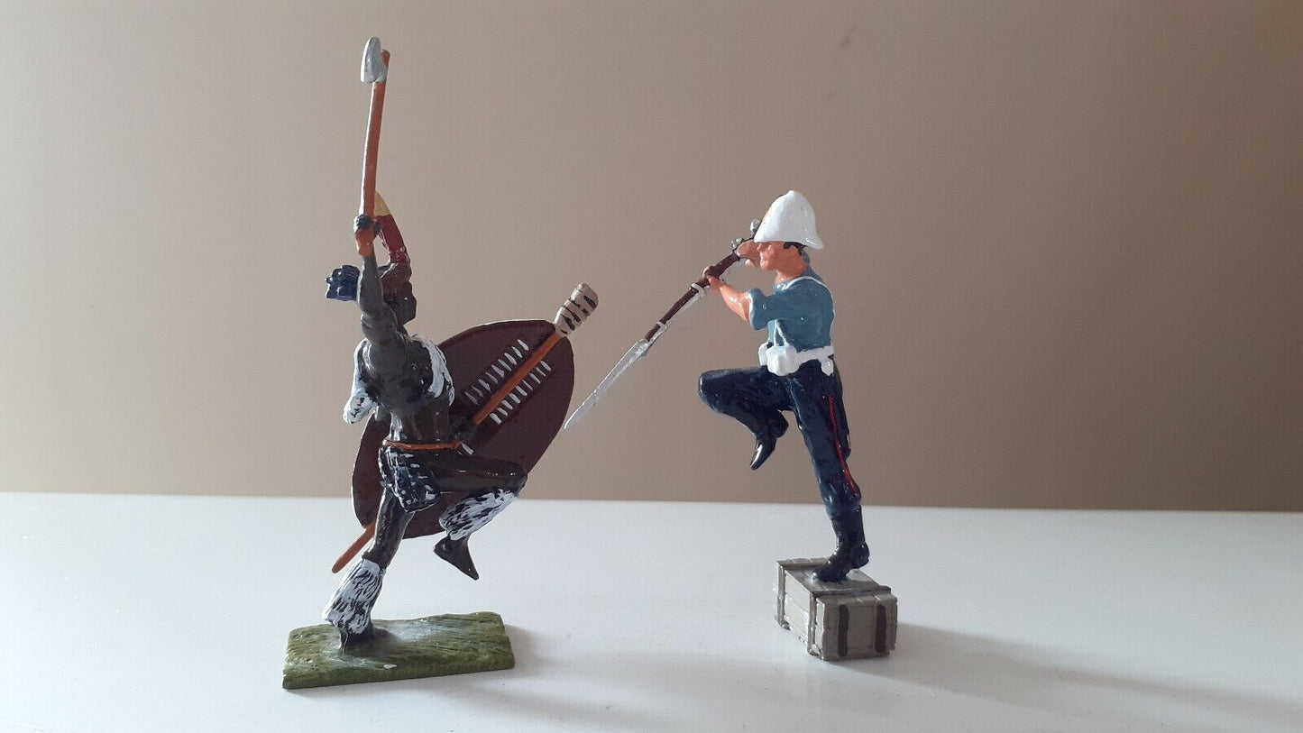 Little legion trophy miniatures zulus war Zulu hand to hand 1:32 metal
