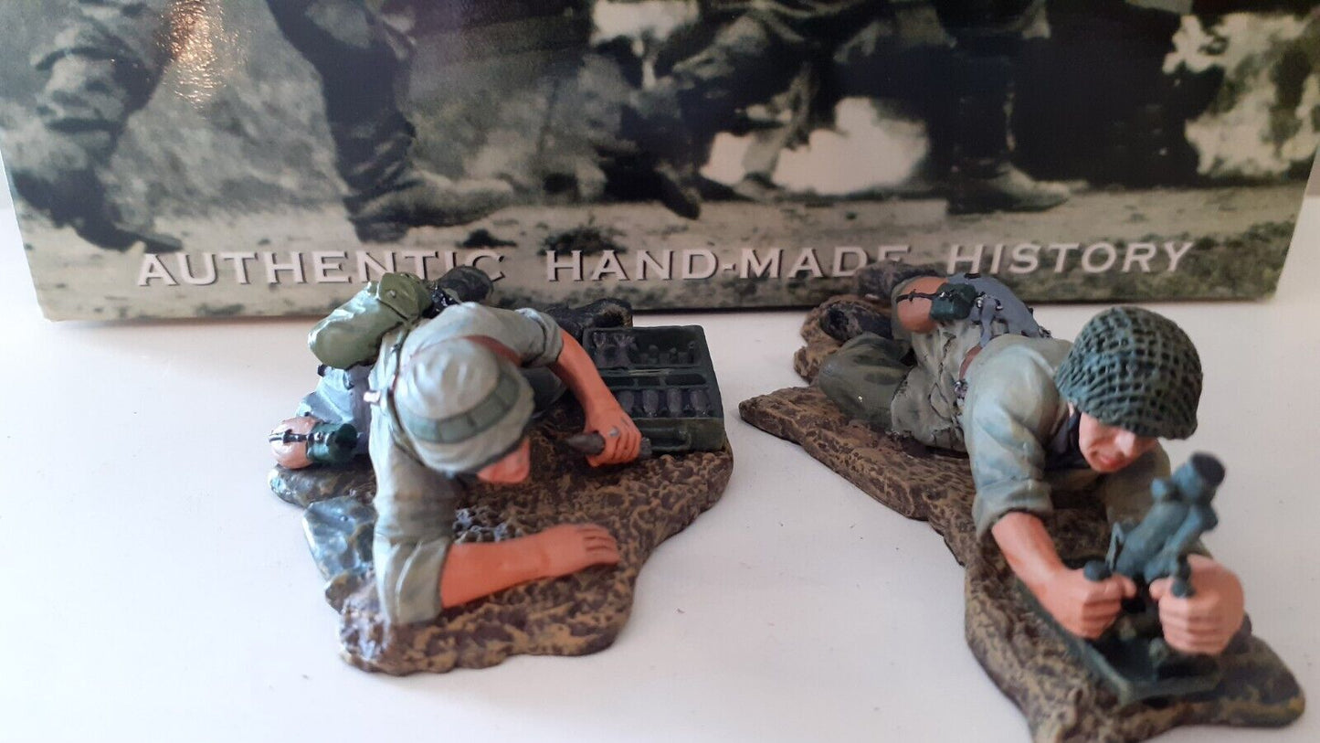 King and country ww2 german fallschirmjager paras mortar box 1:30 fj02-07