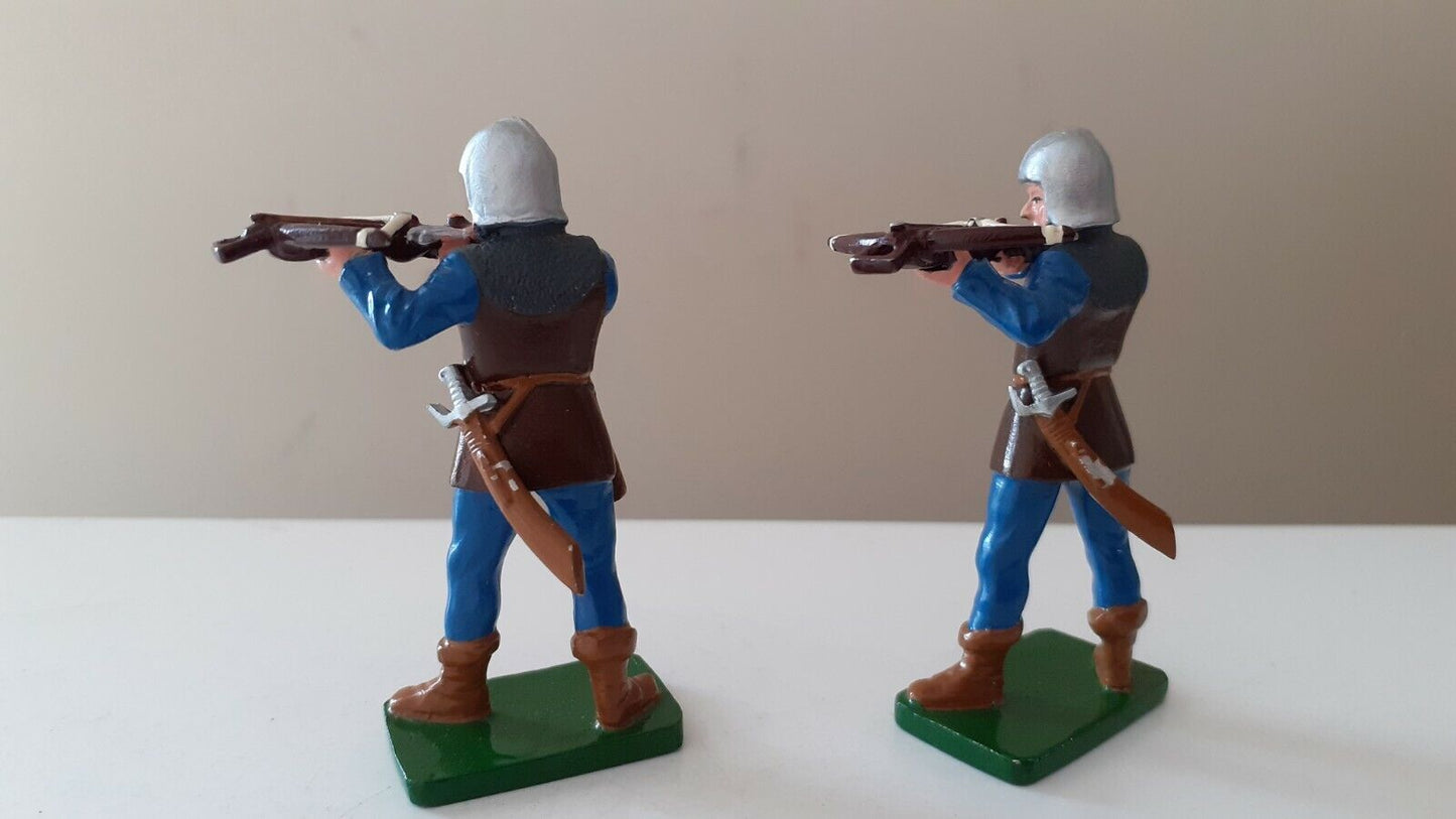 Britains knights agincourt tournament 2 archers crossbow no box