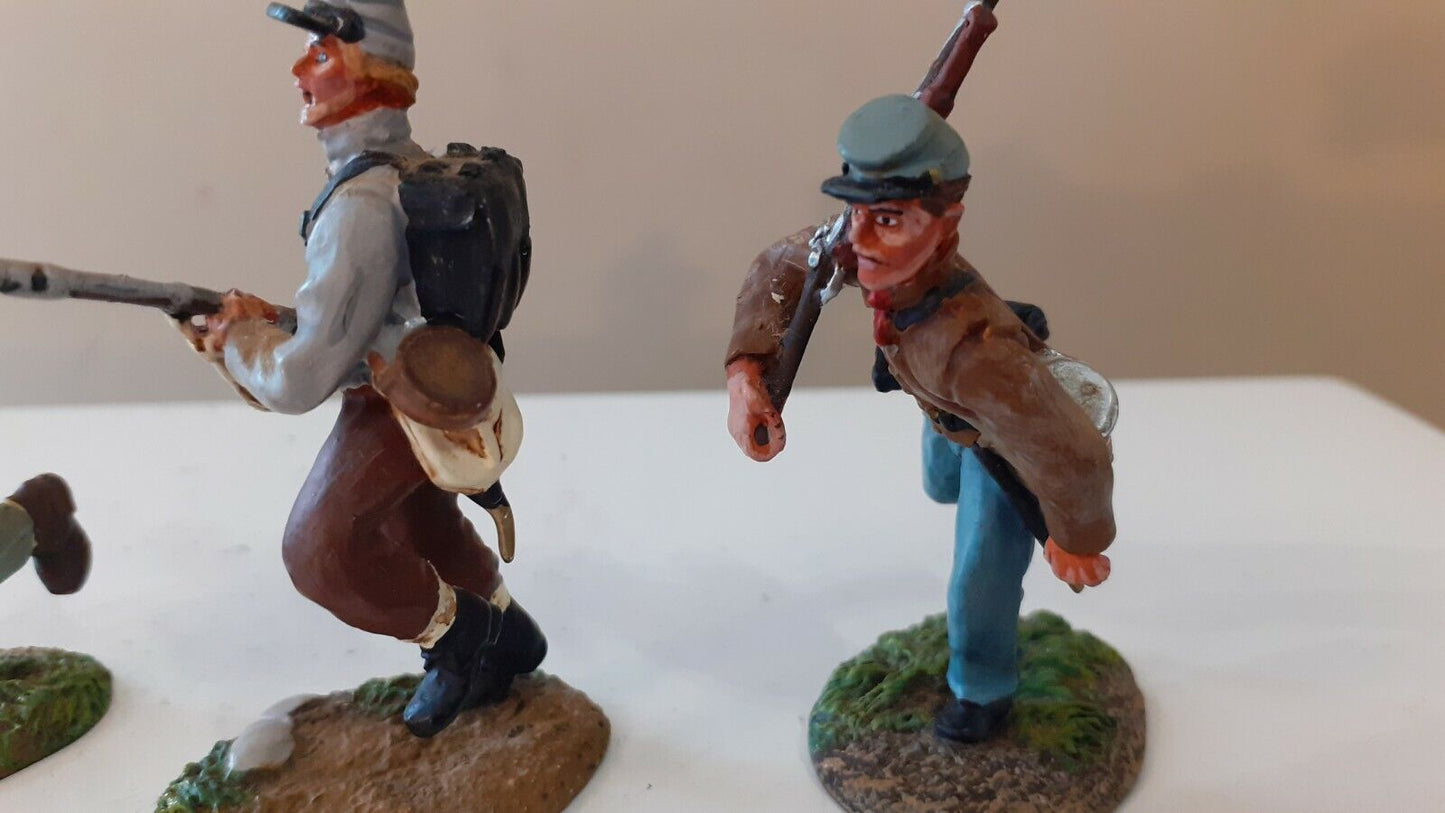 conte 57101 confederate charging acw metal boxed infantry 1:32