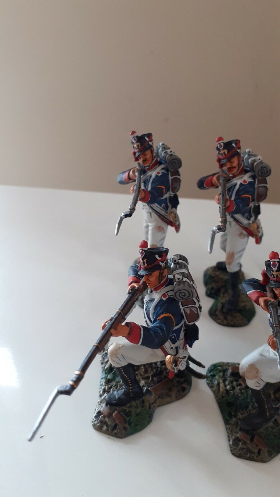 Patriot models Waterloo Napoleonic French young guard 6 figs no box 1:30 set 2