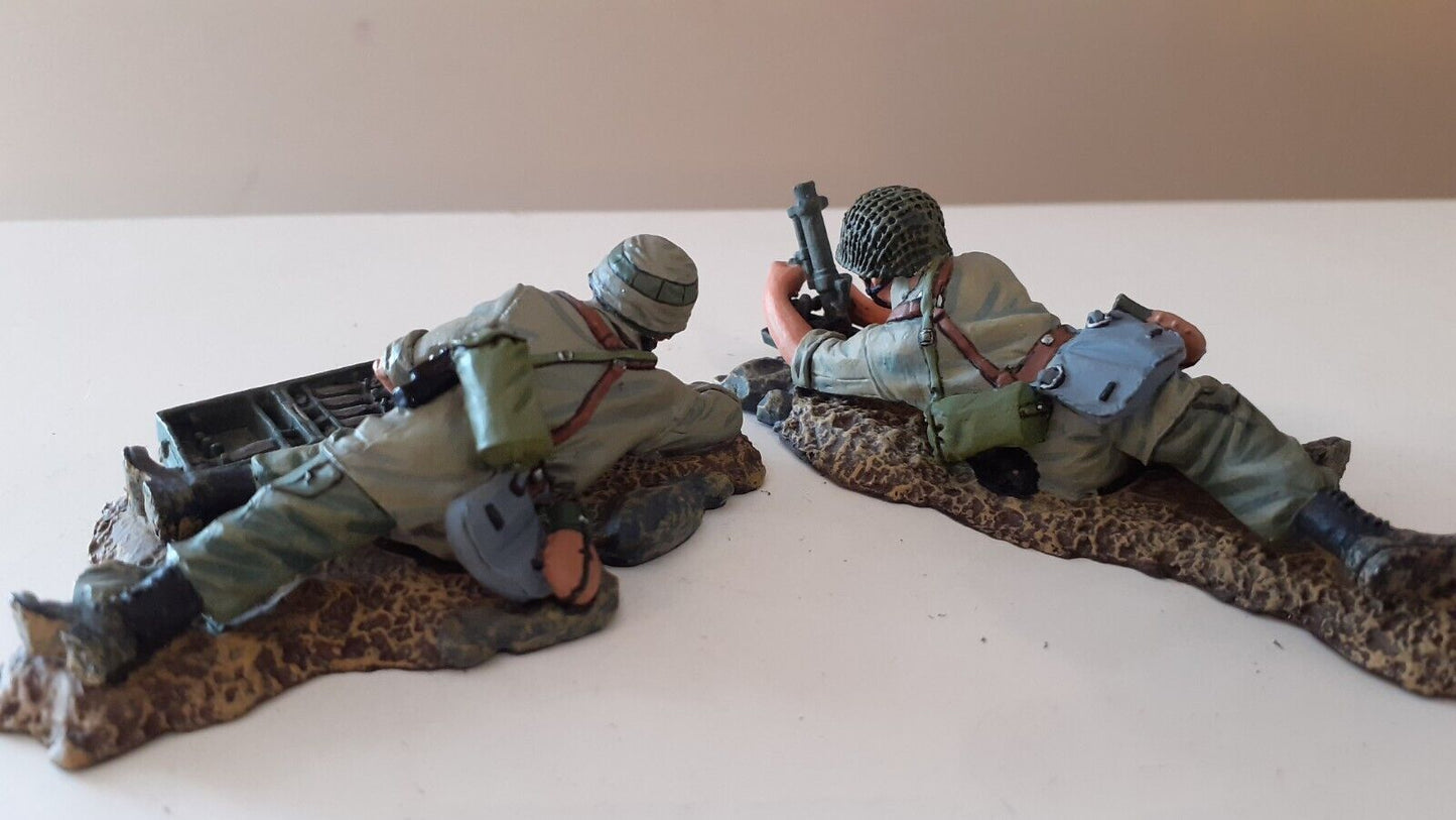 King and country ww2 german fallschirmjager paras mortar box 1:30 fj02-07