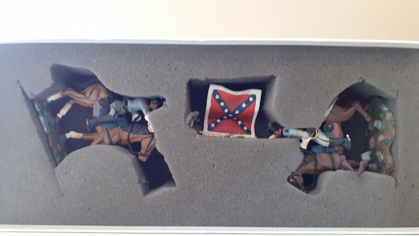 Britains 17372 acw confederate cavalry guidon boxed 1:32