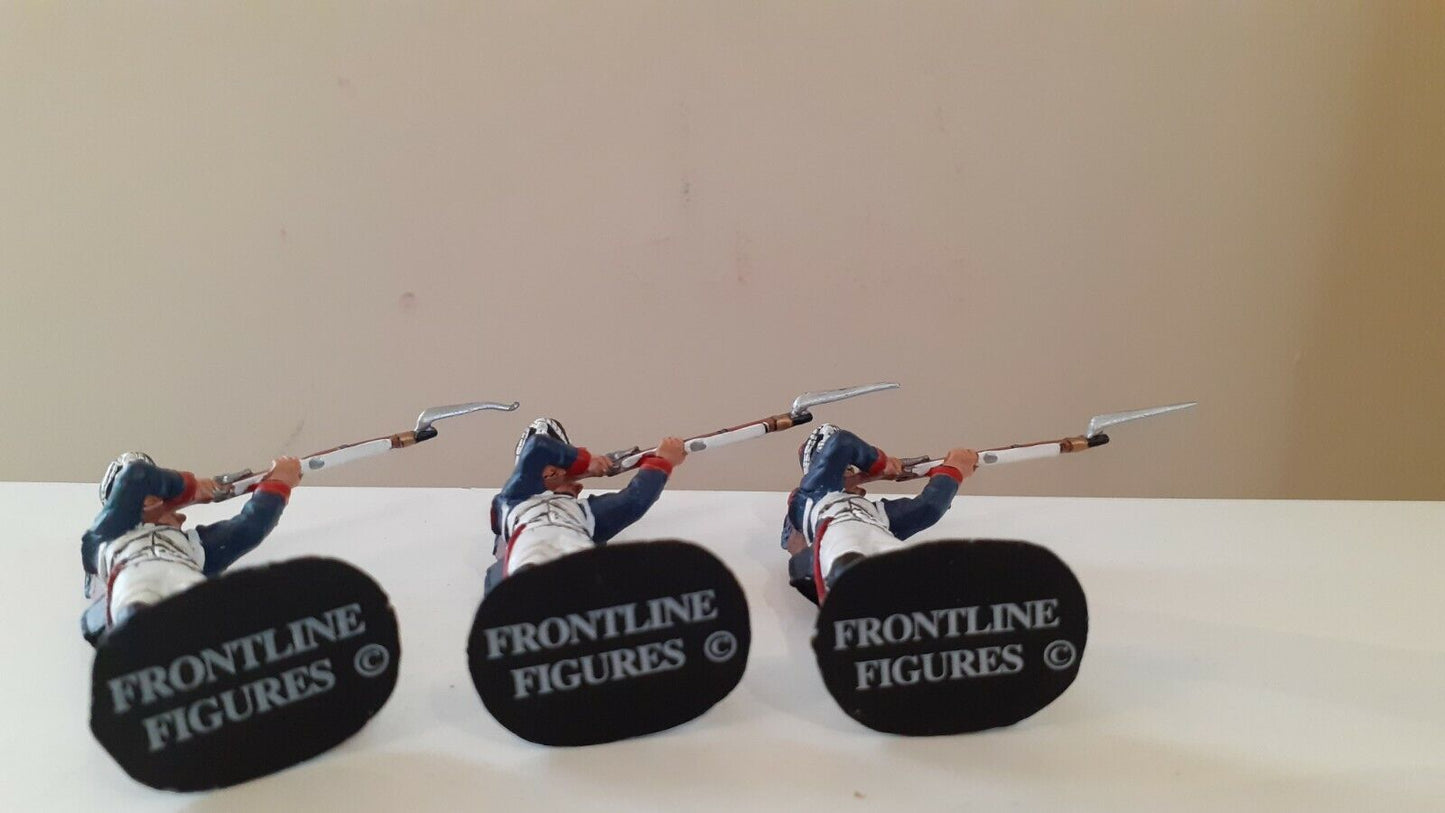 Frontline figures Napoleonic waterloo 3 french guards no box 1:32 wrdb