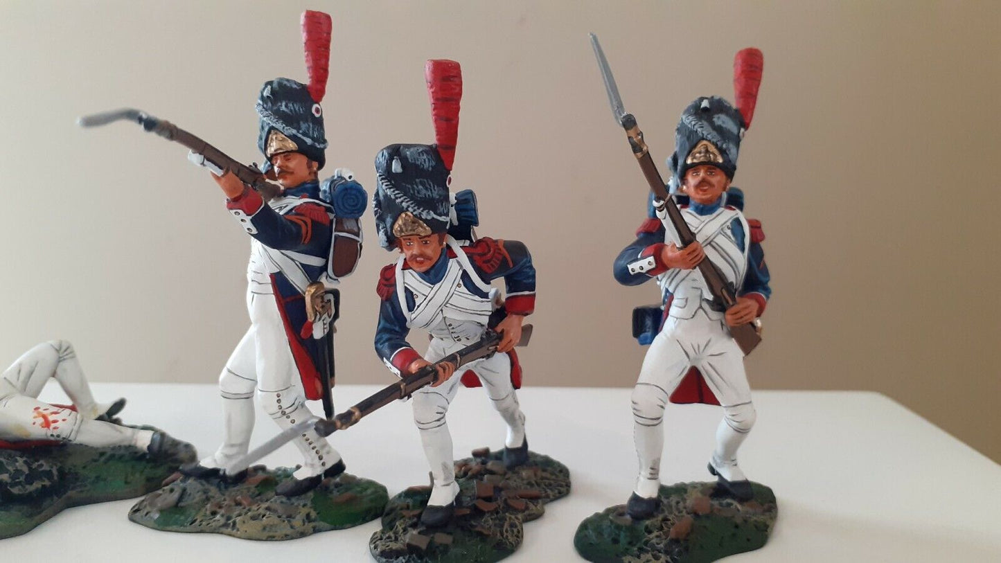 Patriot Waterloo Napoleonic french old guard 5 figs no box 1:30