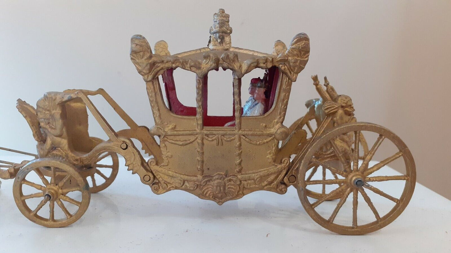 Britains 1470 ceremonial coronation coach queen Elizabeth band 1950s boxed