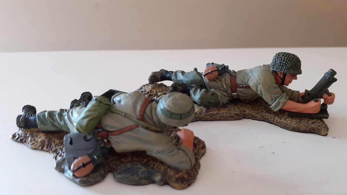 King and country ww2 german fallschirmjager paras mortar box 1:30 fj02-07