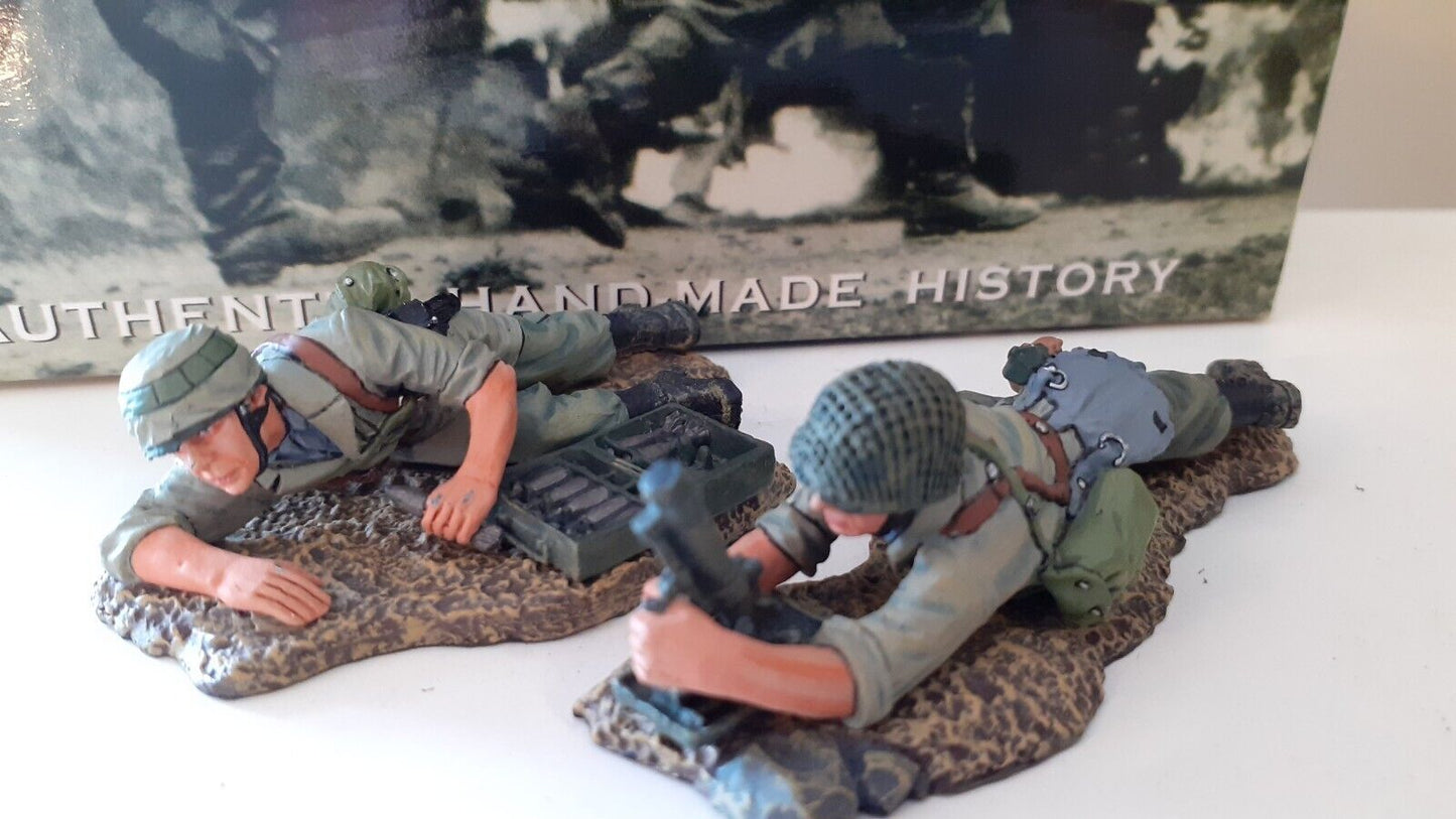 King and country ww2 german fallschirmjager paras mortar box 1:30 fj02-07