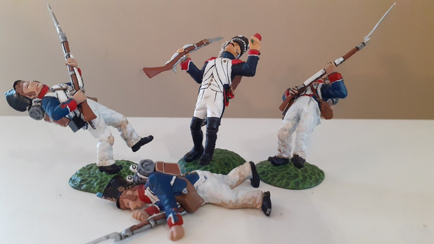 Frontline figures 2002 Napoleonic waterloo 4 french casualties no box 1:32 s1