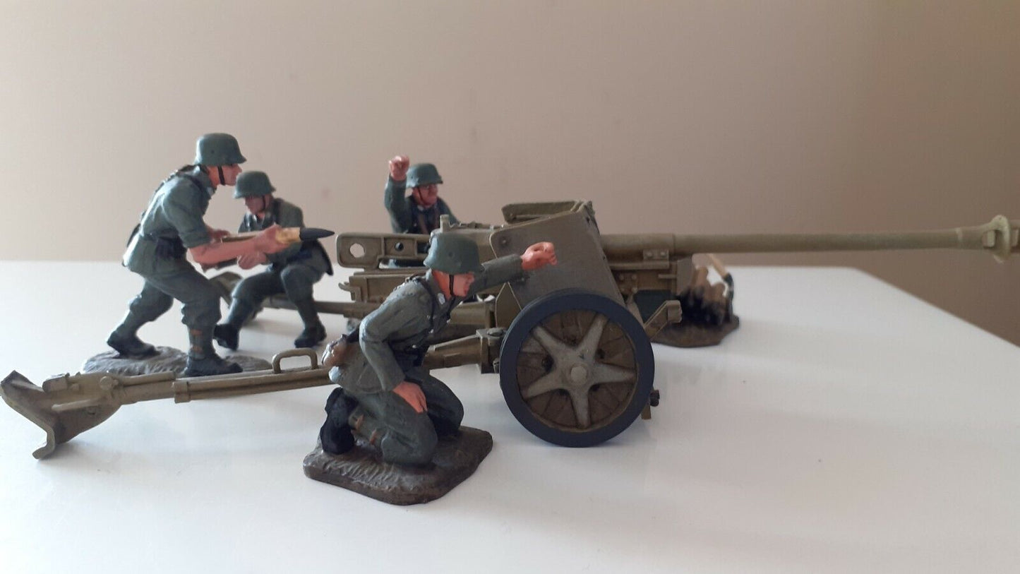 Britains 17452 ww2 german pak40 gun crew boxed d-day artillery 2003