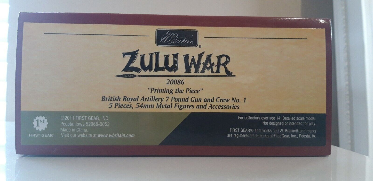 Britains 20086 zulu war gun crew boxed British artillery