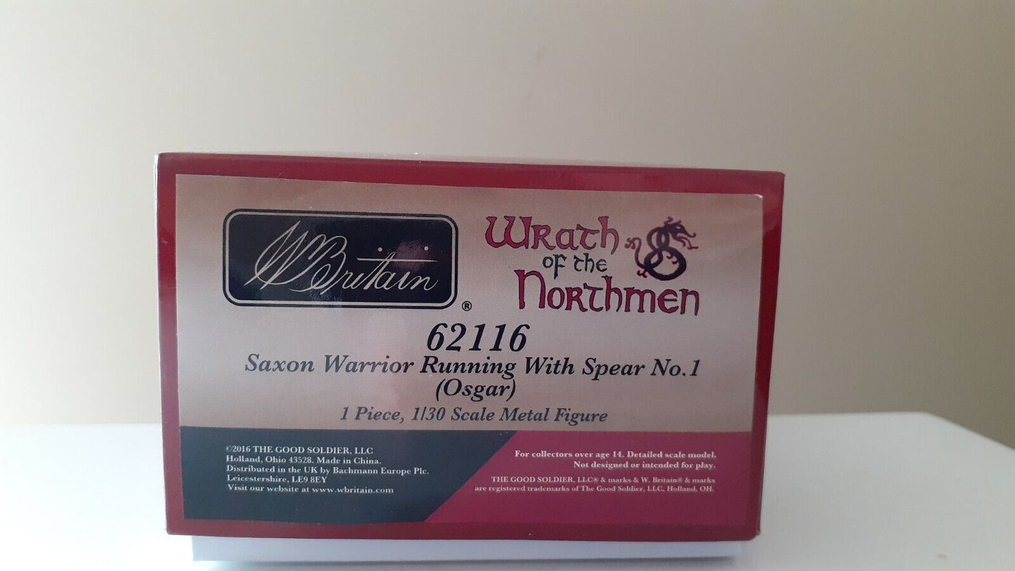 Britains metal saxon warrior spear 62116 osgar vikings 1:32 boxed b8
