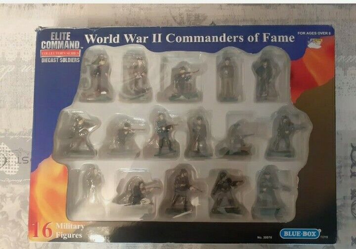 Blue box ww2 commanders rommel patton Eisenhower Montgomery metal 54mm