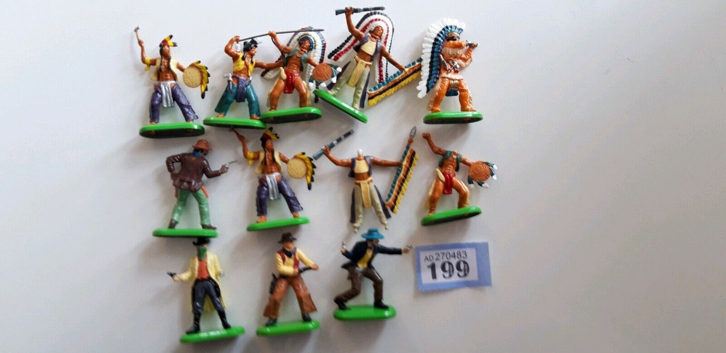 Britains deetail acw wild west 7th cowboys indians 1970s 1:32 b1