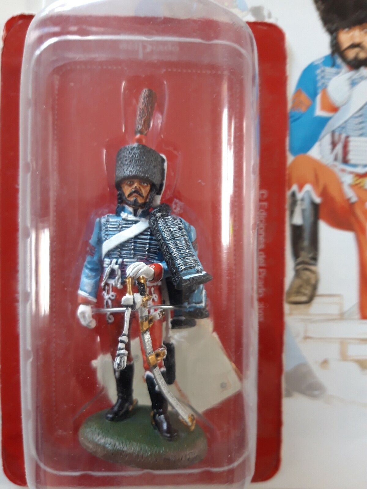 Del prado napoleon at war 18 waterloo 1:30 French hussars mib book