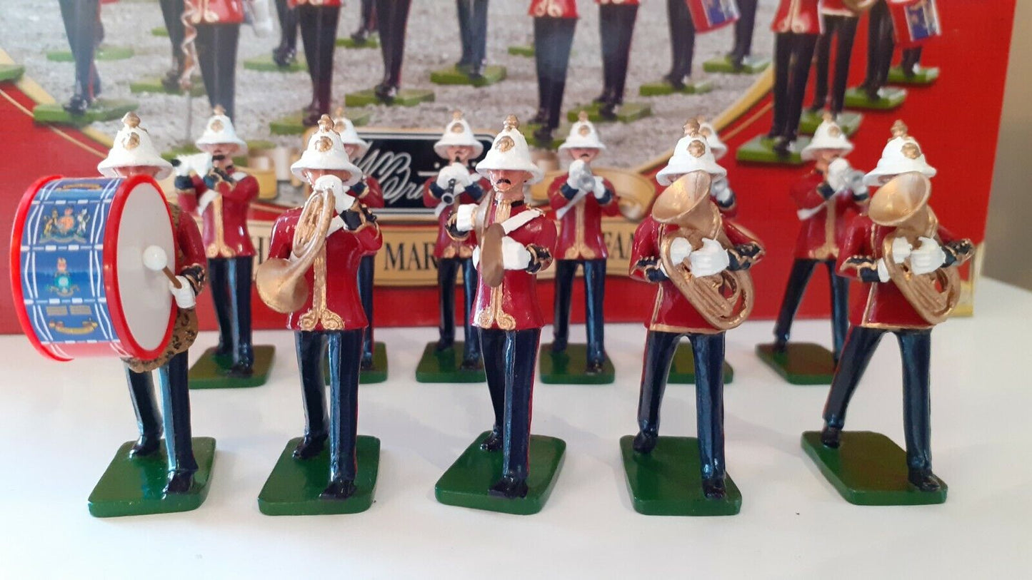 Britains royal marines light infantry band 2002 40293 large set boxed