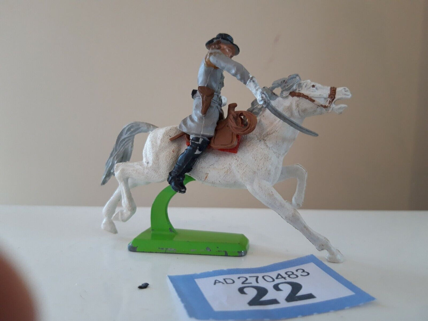 Britains deetail acw confederate cavalry first issue coffin base 1970s 1:32