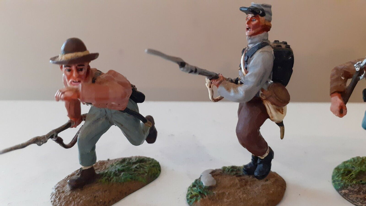 conte 57101 confederate charging acw metal boxed infantry 1:32