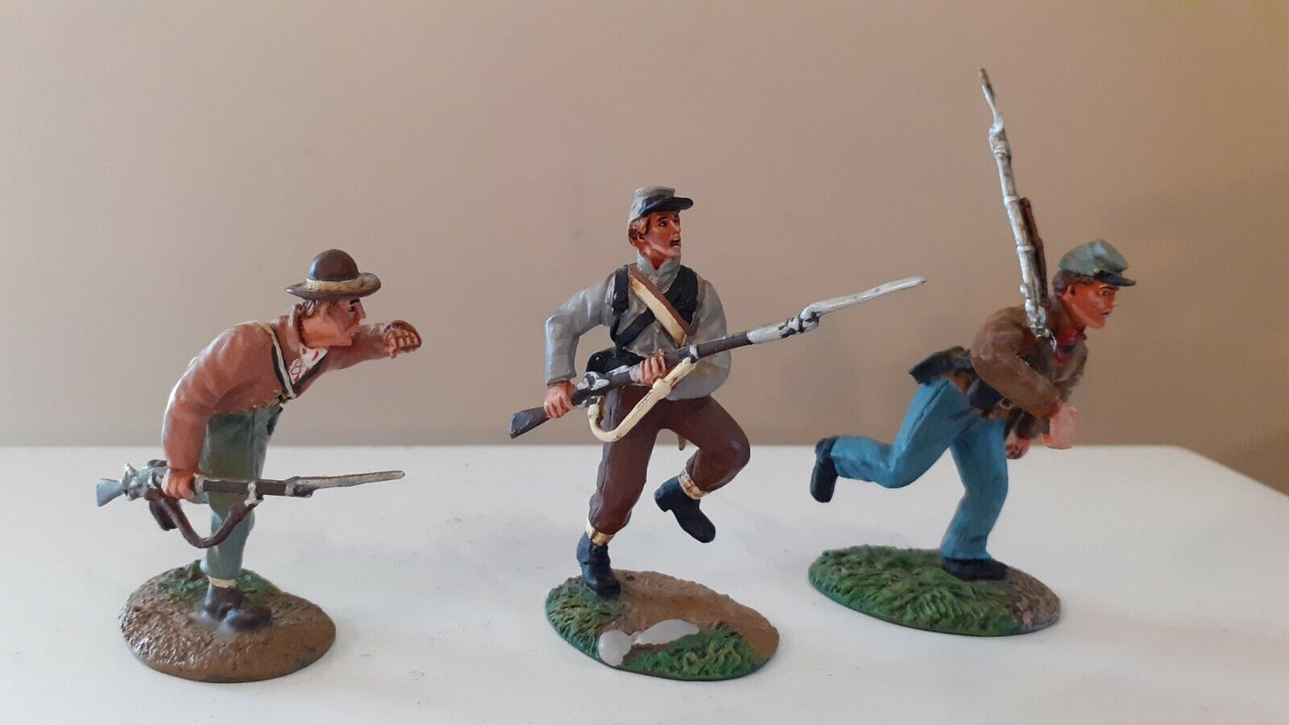 conte 57101 confederate charging acw metal boxed infantry 1:32