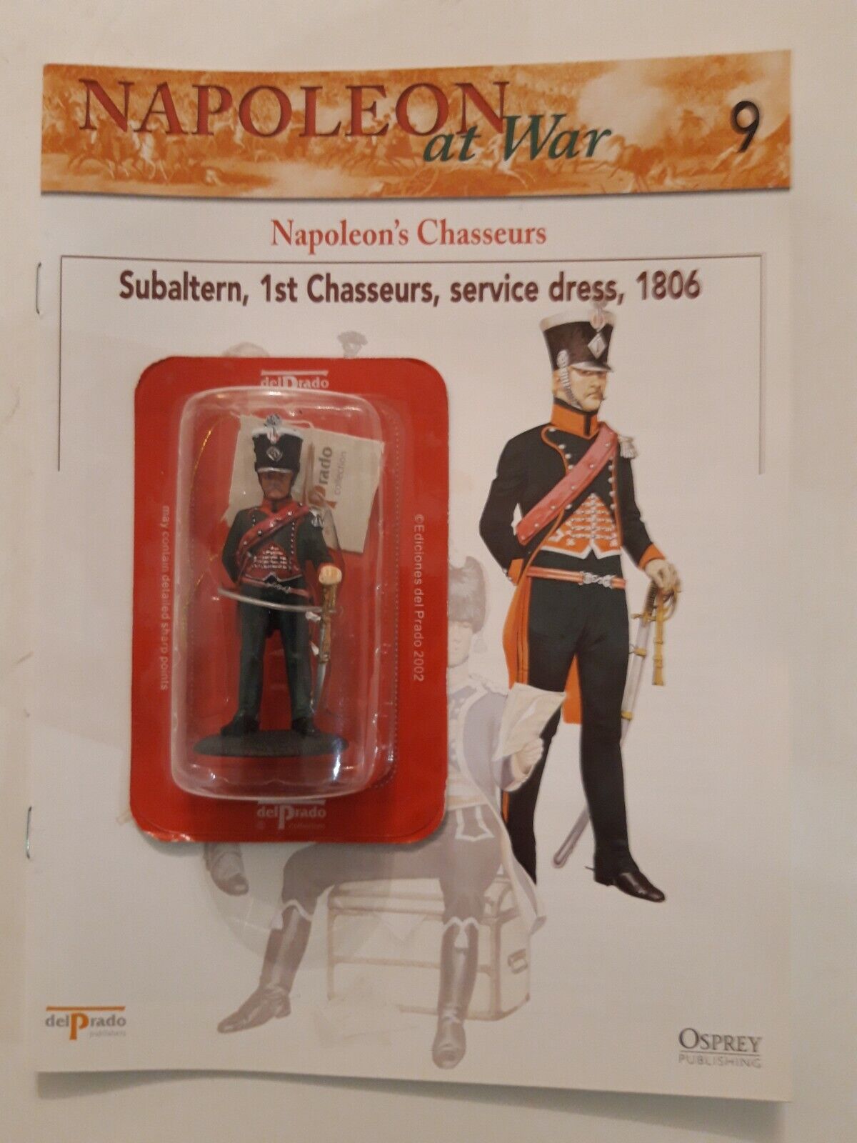 Del prado napoleon at war 9 waterloo 1:30 chasseur mib book