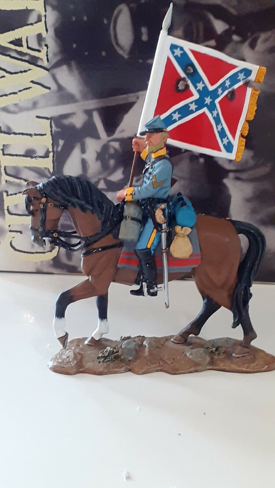 King and country 2007 acw confederate bearer boxed 1:30 cw04 s754