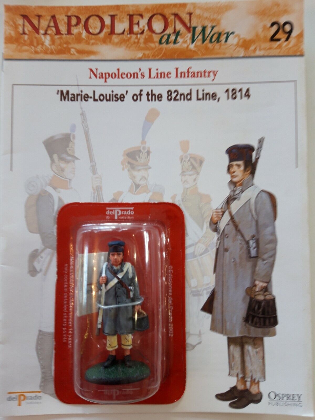 Del prado napoleon at war 29 waterloo 1:30 French infantry mib book