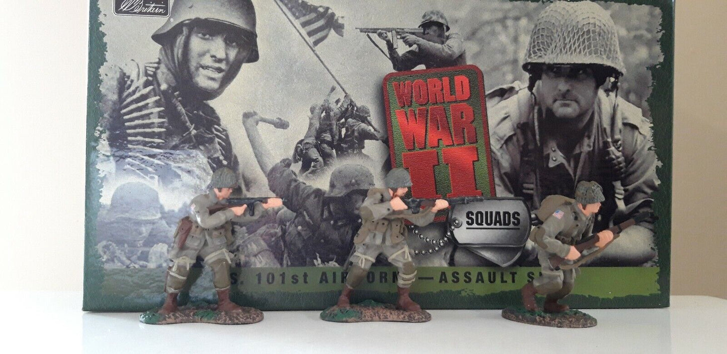 Britains 17140 ww2 d-day us 101st airborne paratroopers paras boxed 1:32