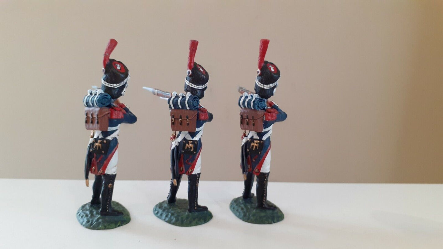 Frontline figures Napoleonic waterloo 3 french guards no box 1:32 wrdb