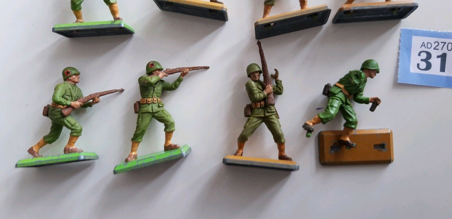 Britains deetail ww2 usmc us army 1970s 1:32 b3 some brown bases