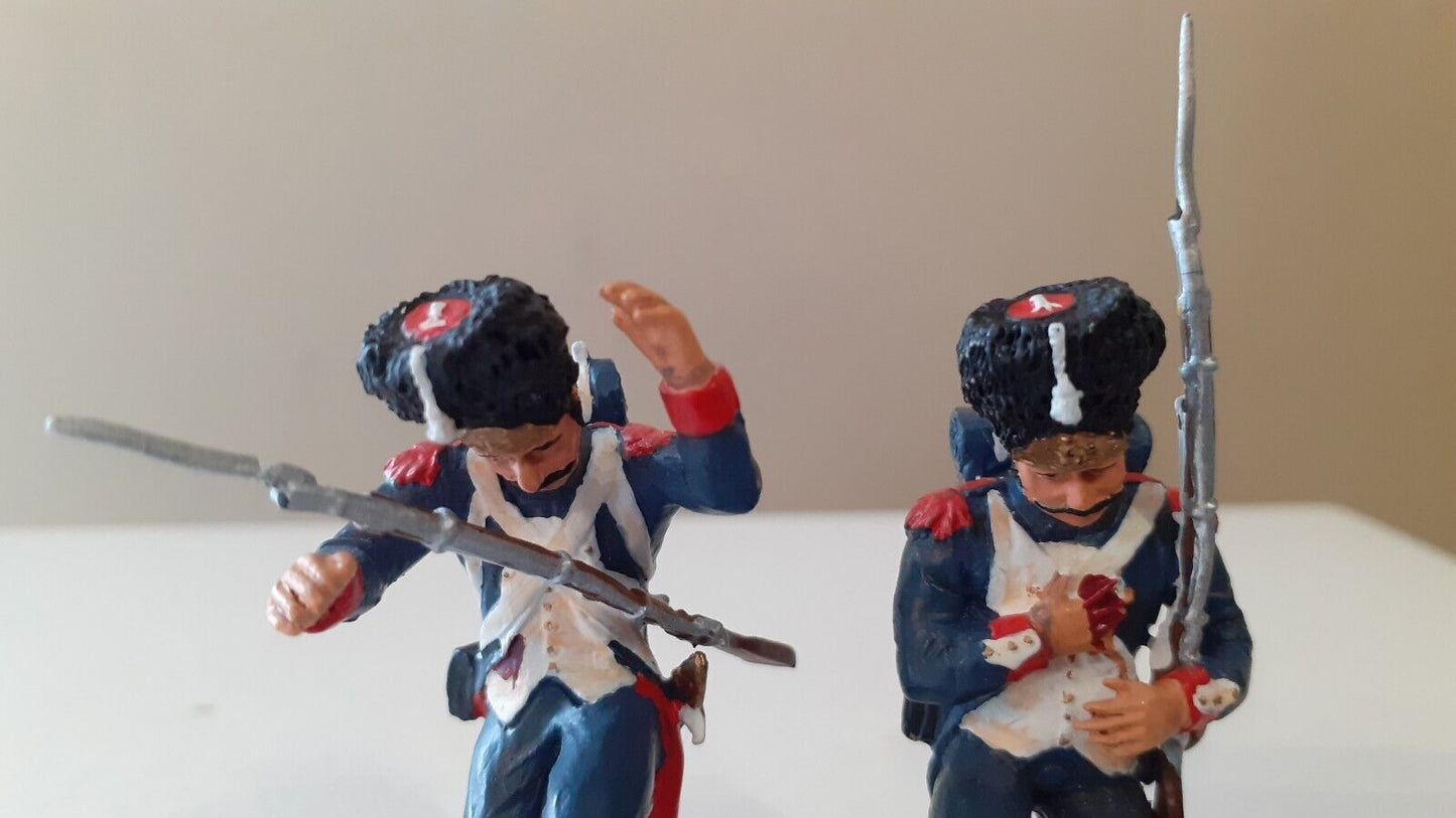 Britains 17298 napoleonic Waterloo hougoumont french guards wounded metal boxd B