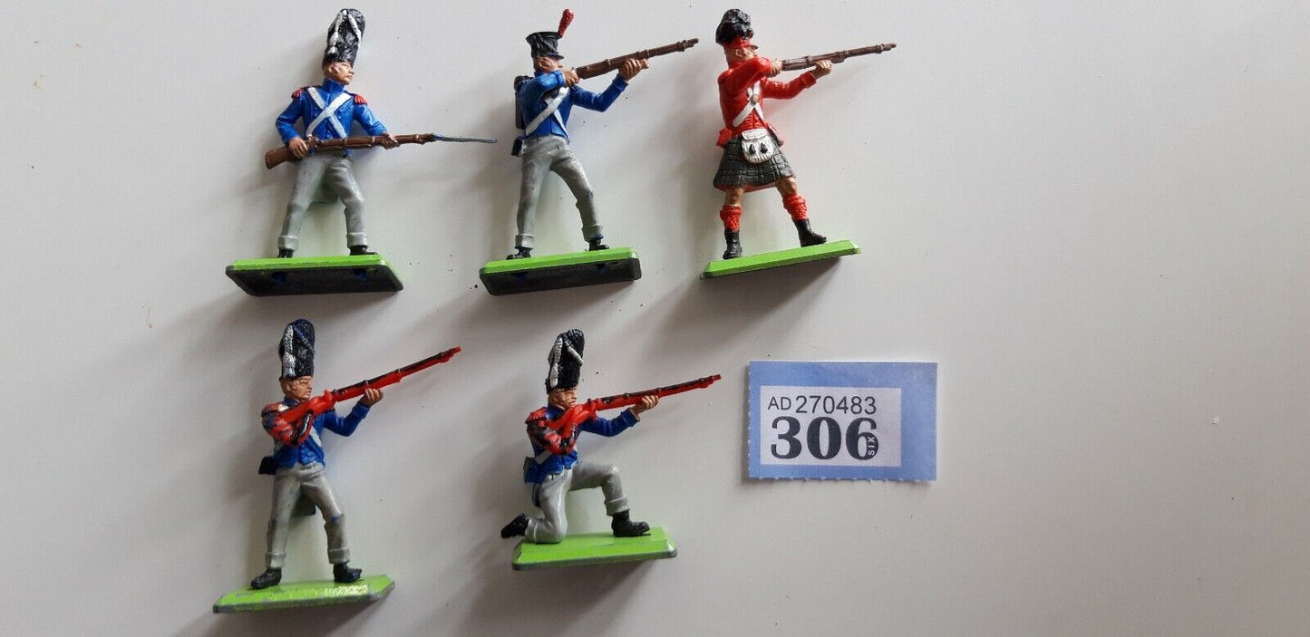 Britains deetail waterloo french British infantry 1970s 1:32