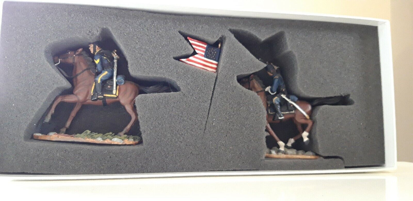 Britains 17371 acw union cavalry captain guidon boxed